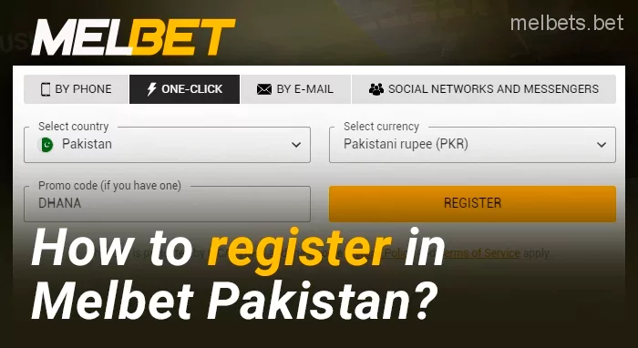 Registering an account with Melbet Pakistan